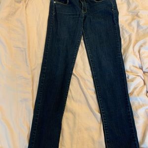 Size 8 Long dark wash skinny jeans